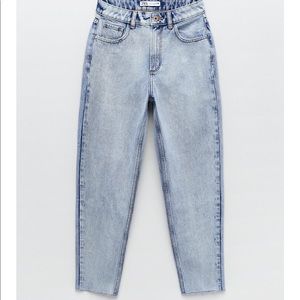 ZARA High Rise Mom Fit Jeans- Light Blue- Size 27 (US 4)